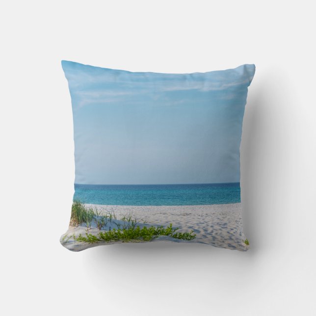 Almofada Linha Costeira White Sandy Beach Florida (Frente)