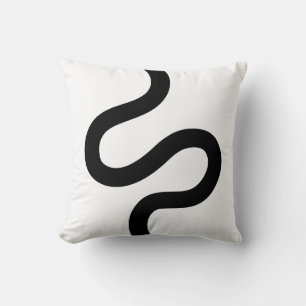 Almofada Linha Curvy 02 - Preto em Branco