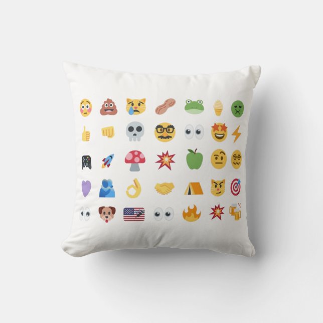 Almofada Linha do tempo de 35 emojis Roaring Kitty meme GME (Frente)