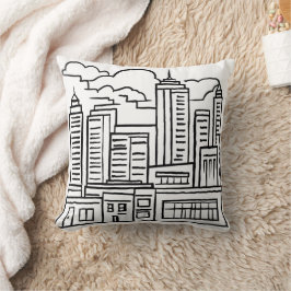 Almofada Linha Skyline da Cidade
