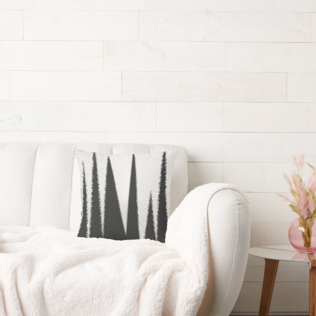 Almofada Linhas Brancas do Minimalismo de abstrato Art (Sofá)