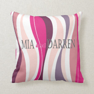 Almofada Linhas Curvy desenhista do fuschia