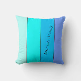 Almofada Linhas de Cor Azul Neon com Nome