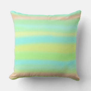 Almofada linhas de cores verdes claras