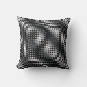 Almofada Linhas de gradação preto e branco ultra-finas