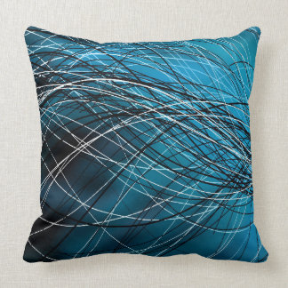 Almofada Linhas de roda cianas - travesseiro decorativo