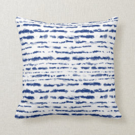 Almofada Linhas do Indigo Japonês Shibori Padrão Duplo Lado