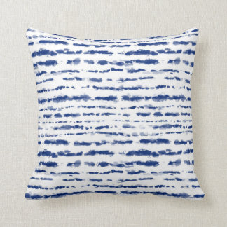 Almofada Linhas do Indigo Japonês Shibori Padrão Duplo Lado