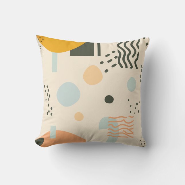 Almofada Linhas e pontos com círculos esbranquiçados (Frente)