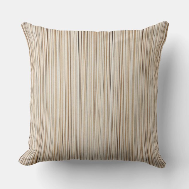 Almofada Linhas marrons abstratas fofas design (Frente)
