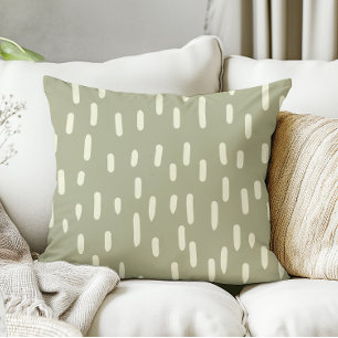 Almofada Linhas orgânicas em neutro minimalista verde-sábio