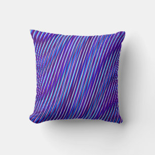 Almofada Linhas Roxas e Azuis - Psicodélicas, Trippy Stripe