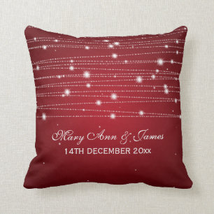 Almofada Linhas Sparkling do favor elegante do casamento