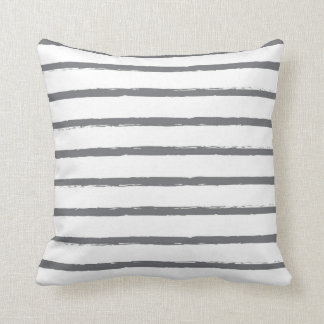 Almofada Linhas Textured branco cinzento das listras de