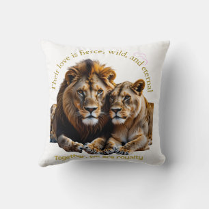 Almofada Lion e Lioness Love - Wild Heart Decorative Pill