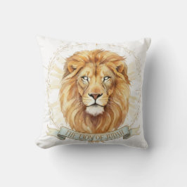 Almofada Lion of Judah Throw Pillow - Bold Christian Decor 