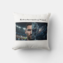 Lionel Messi Alien Cabra - Travesseiro Quadrado Mo