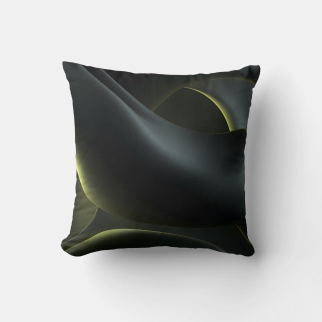Almofada Liquid Chrome Abstract: Dark Iridescence (Frente)