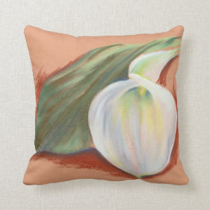 Almofada Lírio e folha de Calla