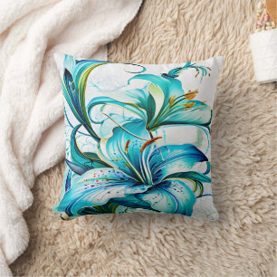 Almofada Lírios Azuis no Convênio Floral Artístico