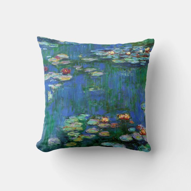 Almofada Lírios d'água 1916 Claude Monet Fine Art (Frente)