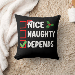 Almofada Lista de Natal Bonito Travesso Depends Feriado