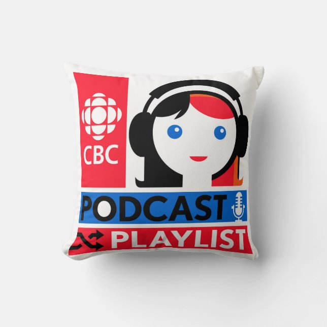 Almofada Lista de Reprodução de Podcast CBC (Frente)