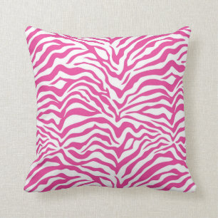 Almofada Listra da zebra do rosa quente