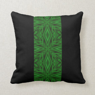 Almofada Listra verde rica do Fractal do cetim