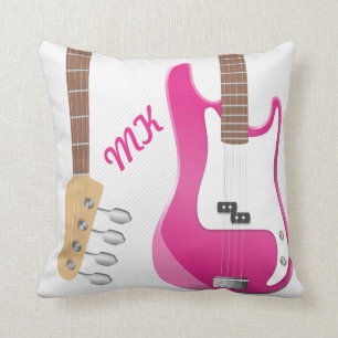 Almofada Listras chiques femininos do branco da guitarra