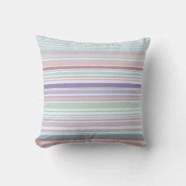 Almofada Listras de Aqua, Blush e Lavanda