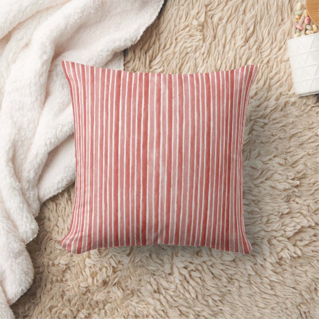 Almofada Listras de Bengala Rosa Vermelho Branco Natal (Cobertor)