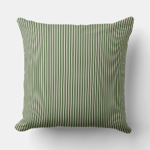 Almofada Listras de Ticking Verde Forrest