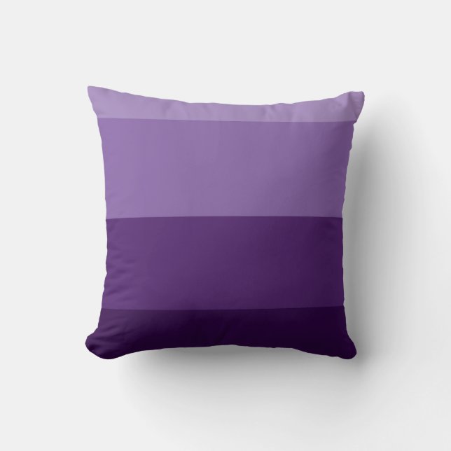 Almofada Listras de Tons de Roxo Escuro e Claro (Frente)