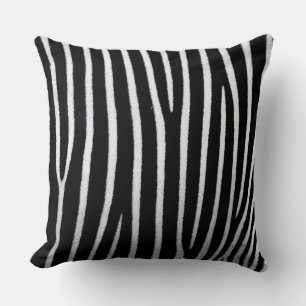 Almofada Listras de zebra pretas e brancas