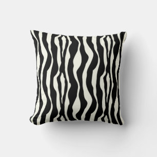Almofada Listras de zebra - Preto e Branco