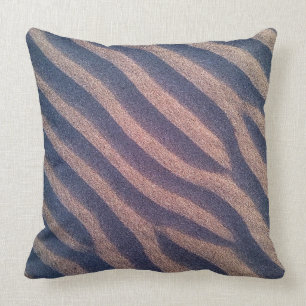 Almofada Listras decorativas da zebra na foto da areia