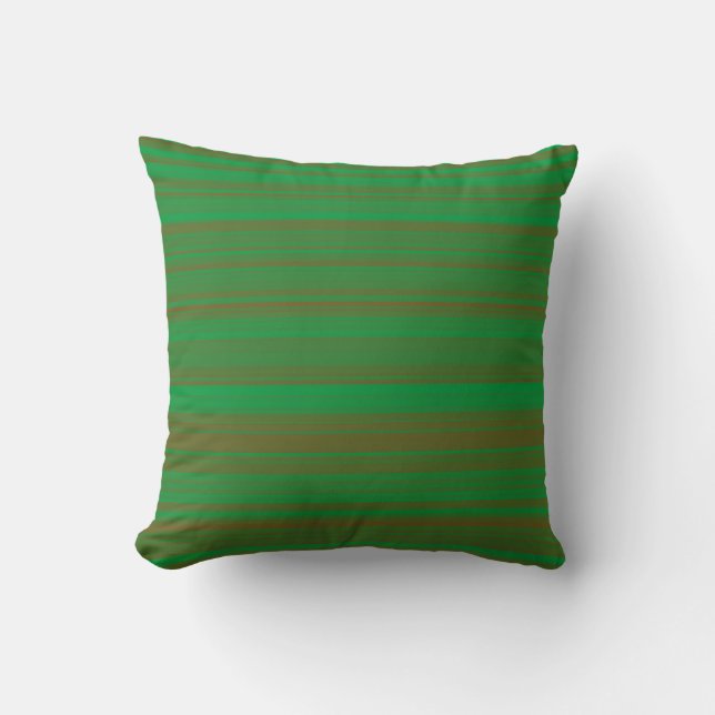 Almofada Listras Marrons Verdes (Frente)