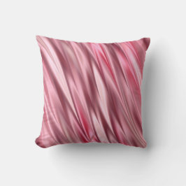 Almofada Listras protegidas do flamingo cetim cor-de-rosa