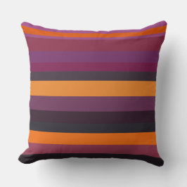 Almofada Listras rosa, púrpura e laranja