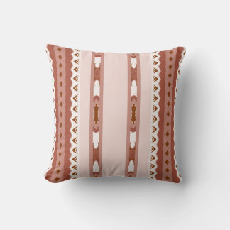 Almofada Listras Tribais Blush – Geométrico Rosa Bege