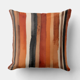 Almofada Listras vermelhas, pretas e beges