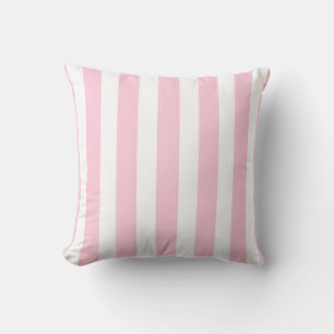 Almofada Listras Verticais Rosa e Branco Shabby Chic Listra