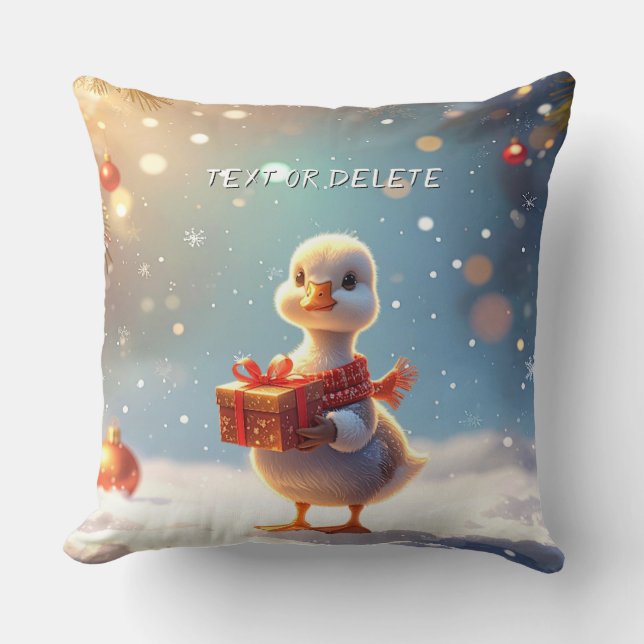 Almofada Little Duck Holiday Throw Pillow (Frente)