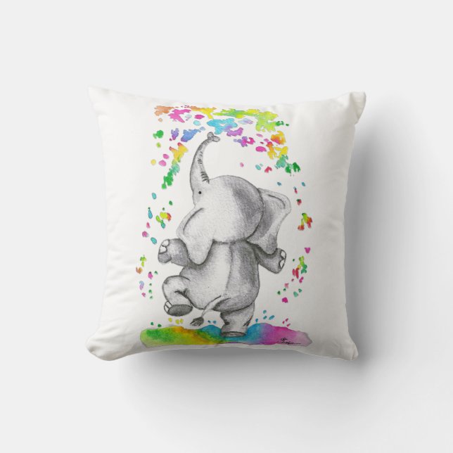Almofada Little Elephant Splash of Color (Frente)