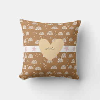 Almofada Little Girls Boho Rainbow