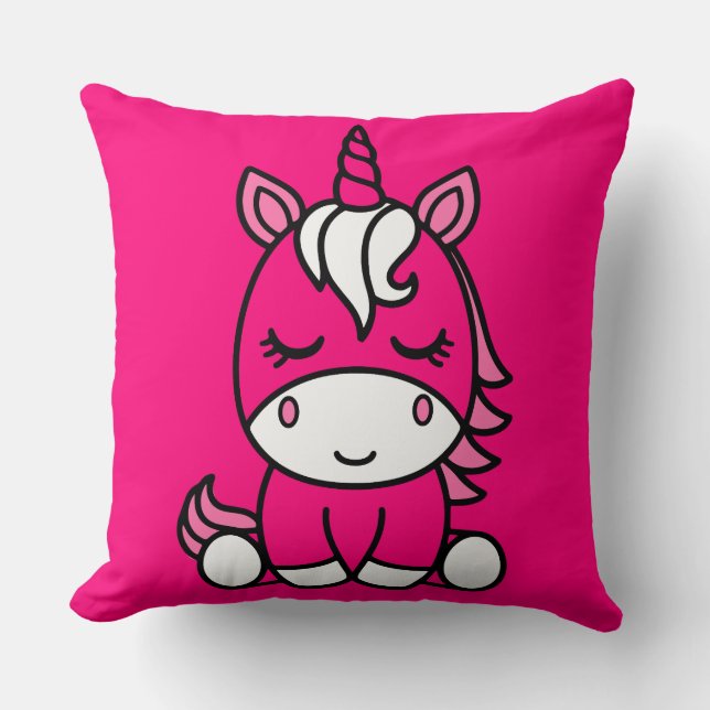Almofada Little Girls Unicorn Pony (Frente)