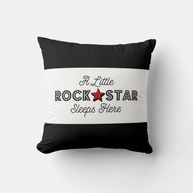 Almofada Little Rock Star Rocker Kid Rock and Roll Baby (Frente)