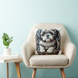 Almofada Little Shih Tzu Travesseiro decorativo