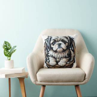 Almofada Little Shih Tzu Travesseiro decorativo